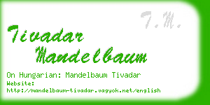 tivadar mandelbaum business card